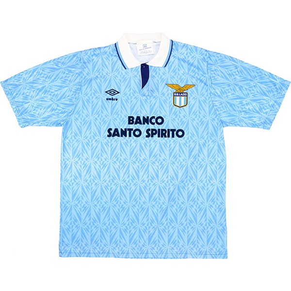 Maillot Football Lazio Domicile Retro 1991 1992 Bleu Clair